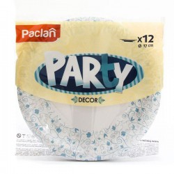 Тарелка 12 шт. Paclan пати декор бумажная с рисунком 170 мм