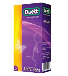Презервативы Дуэт ультра лайт особо тонкие 12 шт.