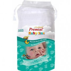 Ватные диски 70 шт. Premial детские круглые