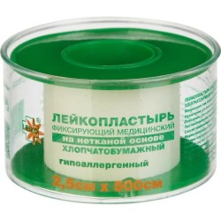 Лейкопластырь фиксирующий Leiko на нетканой (целлюлозной) основе р. 2.5смх500см 1 шт.
