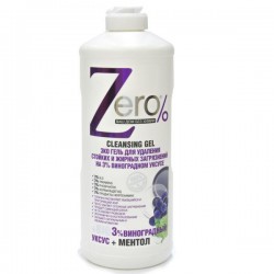 Гель Zero Эко для удаления стойких и жирных загрязнений на 3% виноградном уксусе ментол 500 мл
