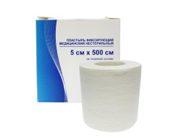 Лейкопластырь Sana фиксирующий медицинский нестерильный на тканевой основе гипоаллергенный р. 5 см х 500 см 1 шт.