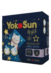 Подгузники-трусики 18 шт. YokoSun премиум ночные 12-20 кг р. 5/XL