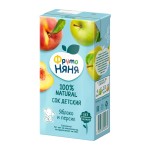 Сок, Фрутоняня 200 мл яблоко персик неосветленный