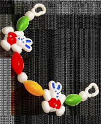 Игрушка-погремушка-подвеска Зайчики