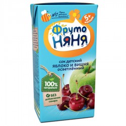 Сок Фрутоняня яблоко вишня осветленный 200 мл