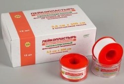 Лейкопластырь фиксирующий Leiko водоотталкивающий на тканевой (хлопковой) основе р. 2.5смх500см 1 шт.