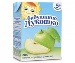 Сок Бабушкино лукошко яблоко груша с мякотью с 5 мес 200 мл