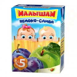 Сок Фрутоняня Малышам яблоко слива с мякотью с 5 мес. 125 мл
