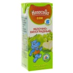Сок, Непоседа 200 г яблоко виноград  восстановленный с 6 мес тетрапак