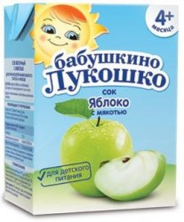 Сок Бабушкино лукошко яблоко с мякотью с 4 мес 200 мл