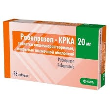 Рабепразол-КРКА табл. п/о кишечнораств. пленочной 20 мг 28 шт.