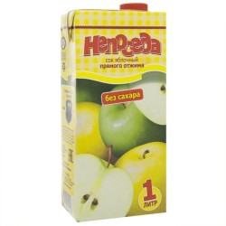 Сок Непоседа яблочный прямого отжима без сахара с 3 лет 1 л