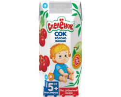 Сок Спеленок яблоко вишня осветленный с 5 мес 200 мл
